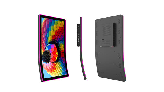 BUBBLE Touch Monitor Curved Version "J" Shape